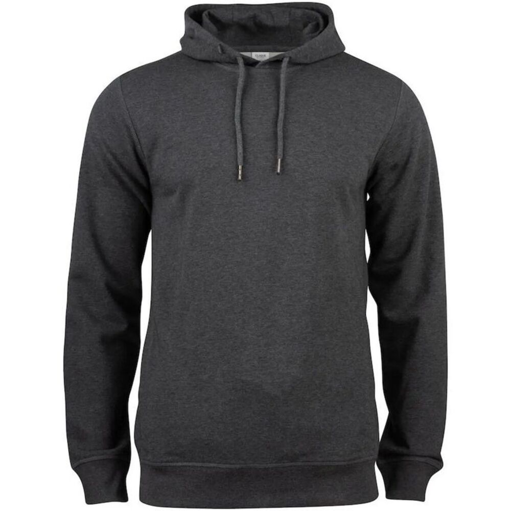 Clique Mens  Natural Cotton Hoodie / Anthracite Melange